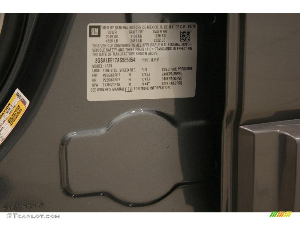 2010 Saturn VUE XR Info Tag Photos