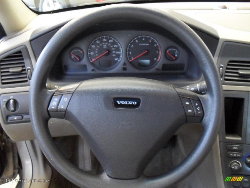 2002 Volvo S60 2.4 Beige/Light Sand Steering Wheel Photo #38706467