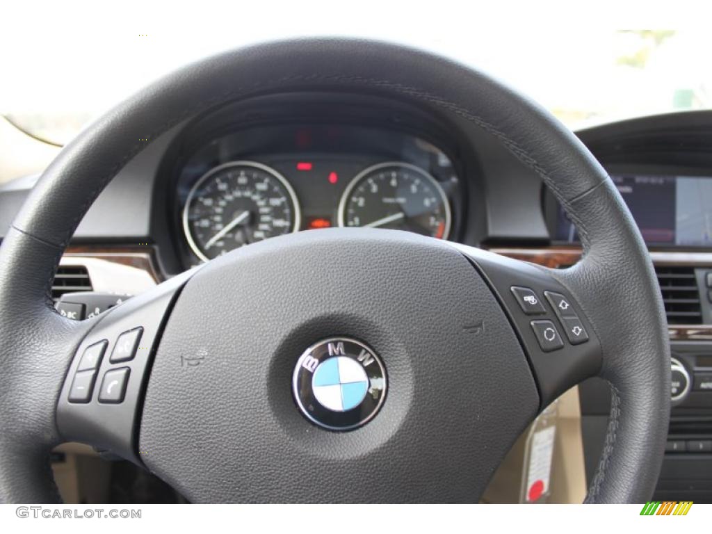 2009 3 Series 335xi Sedan - Alpine White / Beige photo #25