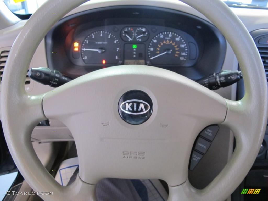 2006 Kia Optima EX Beige Steering Wheel Photo #38708379