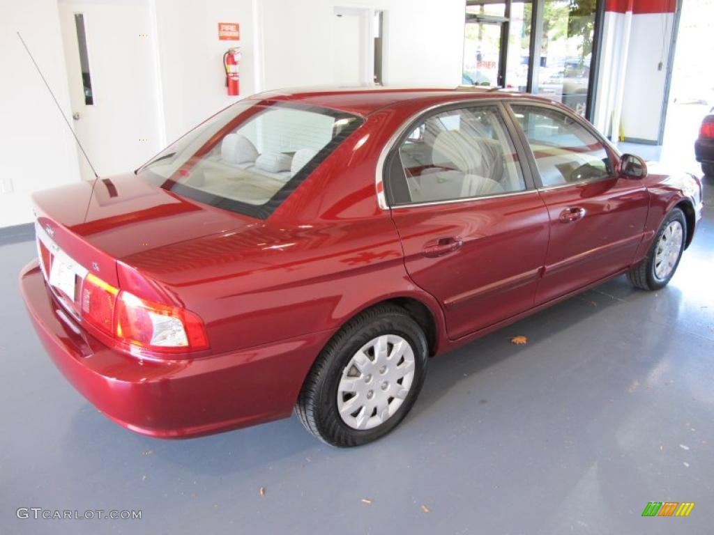 2005 Optima LX - Radiant Red / Beige photo #4