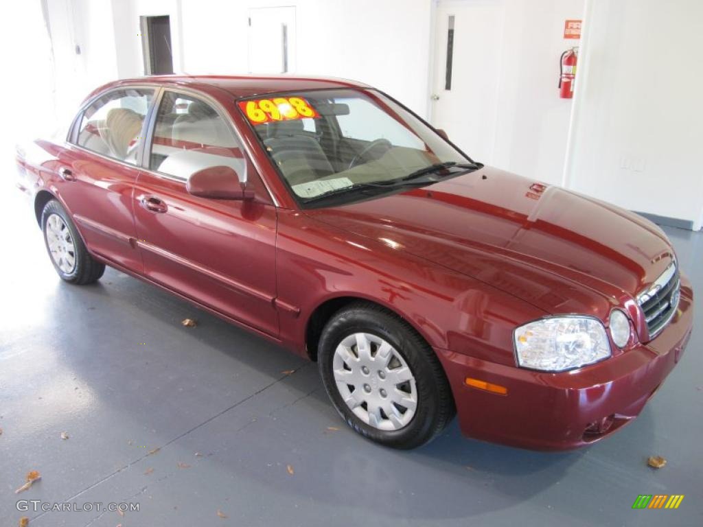 2005 Optima LX - Radiant Red / Beige photo #5