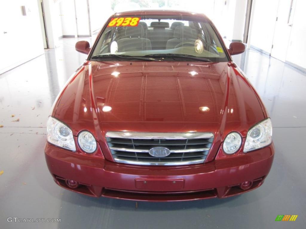 2005 Optima LX - Radiant Red / Beige photo #6