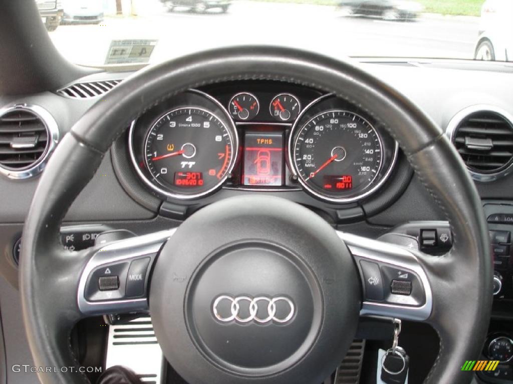 2008 Audi TT 2.0T Coupe Black Steering Wheel Photo #38709651