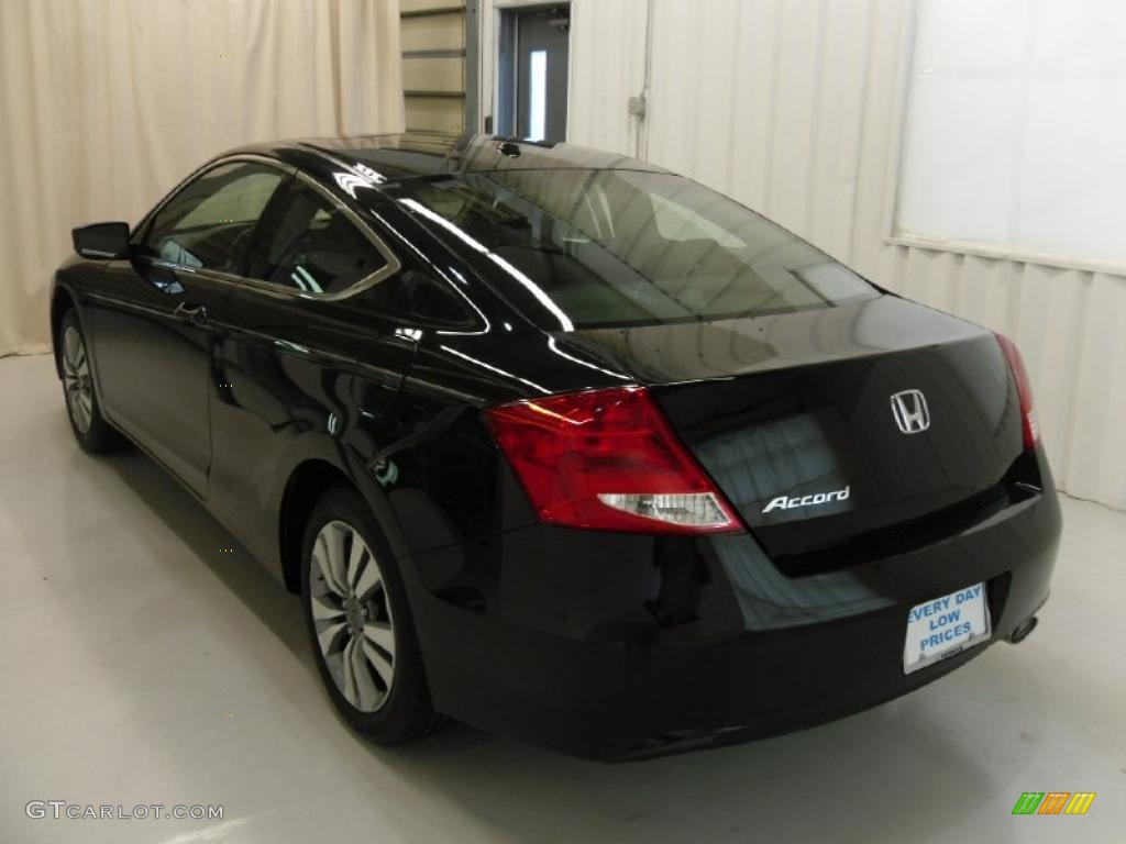 2011 Accord EX-L Coupe - Crystal Black Pearl / Black photo #2