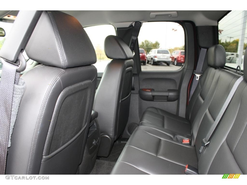 Ebony Interior 2009 Chevrolet Silverado 1500 LTZ Extended Cab 4x4 Photo #38710015