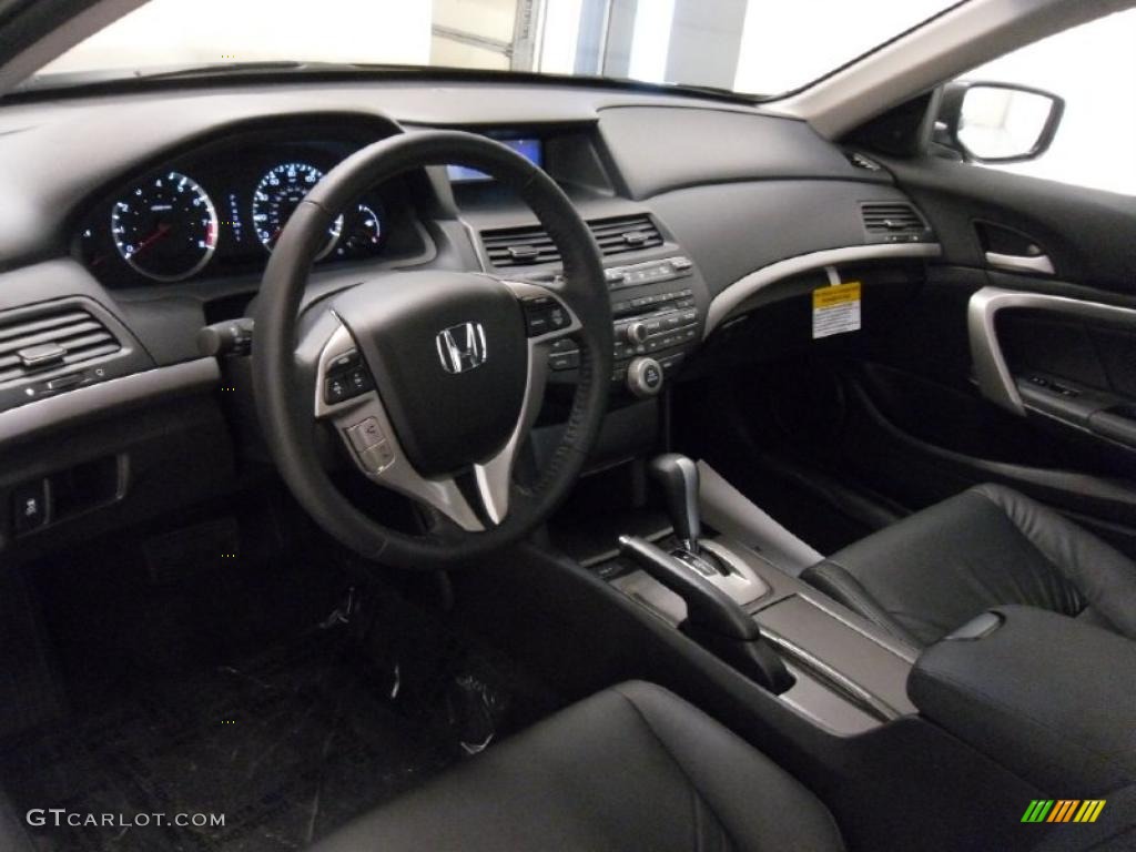Black Interior 2011 Honda Accord EX-L Coupe Photo #38710359
