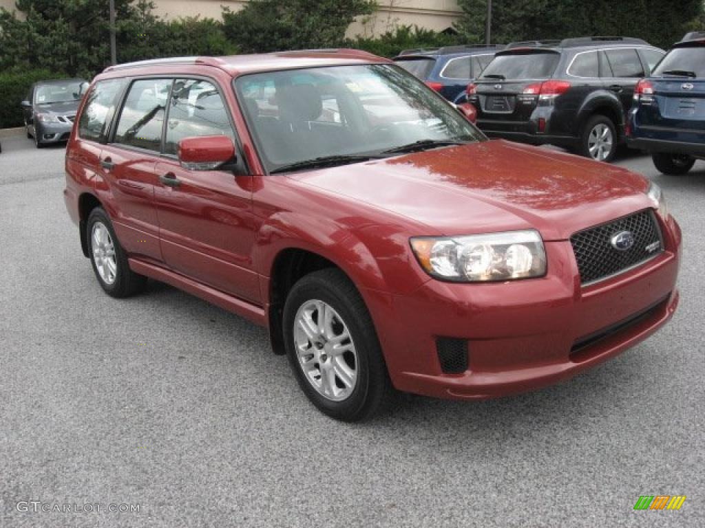 Garnet Red Pearl 2008 Subaru Forester 2.5 X Sports Exterior Photo #38712495
