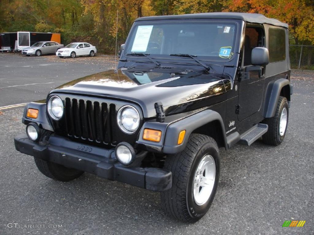 2004 Wrangler Sport 4x4 - Black / Dark Slate Gray photo #1