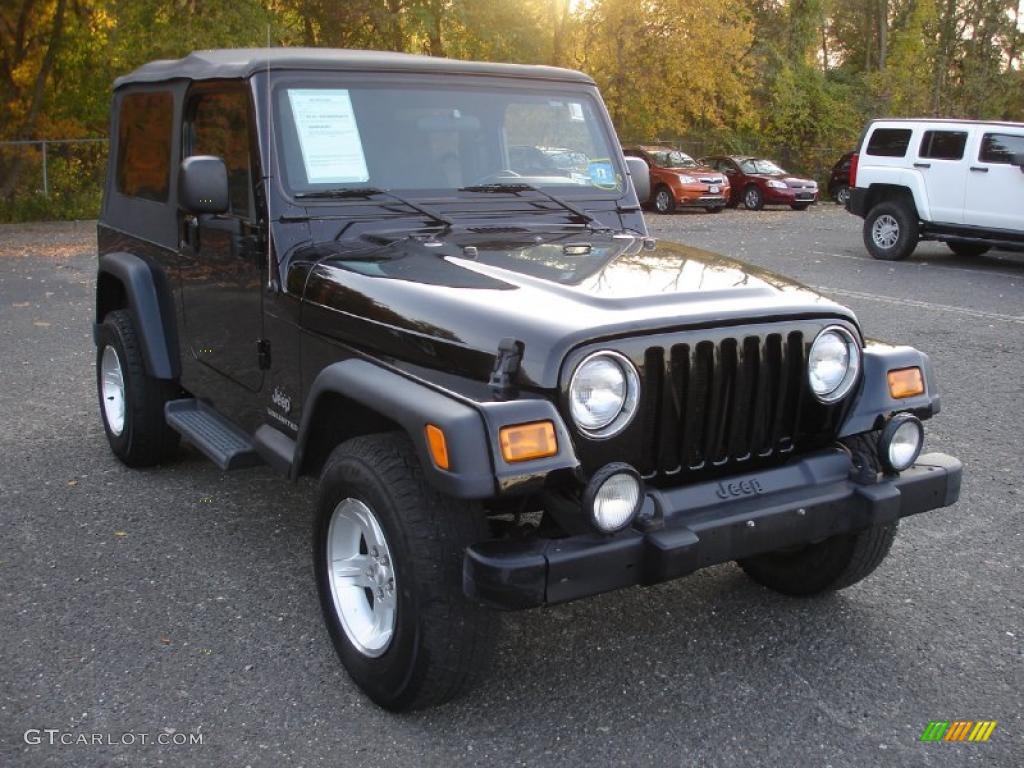 2004 Wrangler Sport 4x4 - Black / Dark Slate Gray photo #3