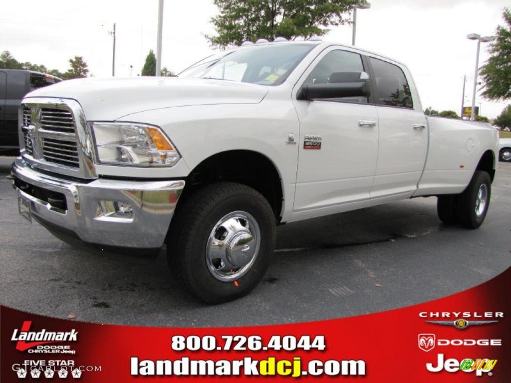 Bright White Dodge Ram 3500 HD