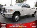 2011 Bright White Dodge Ram 3500 HD Big Horn Crew Cab 4x4 Dually  photo #1