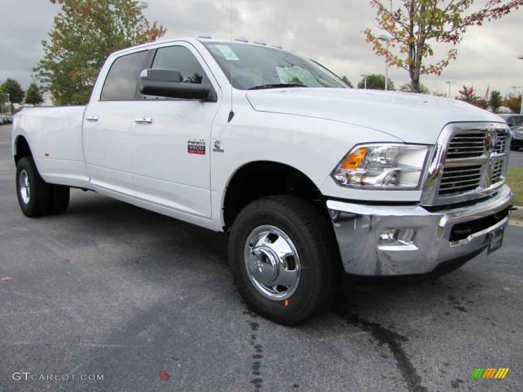 Bright White 2011 Dodge Ram 3500 HD Big Horn Crew Cab 4x4 Dually Exterior Photo #38715419