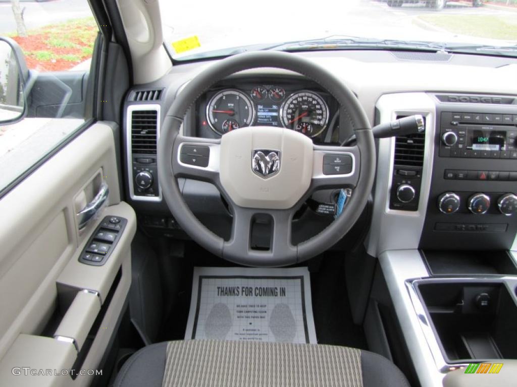 2011 Dodge Ram 3500 HD Big Horn Crew Cab 4x4 Dually Dark Slate Gray/Medium Graystone Steering Wheel Photo #38715579