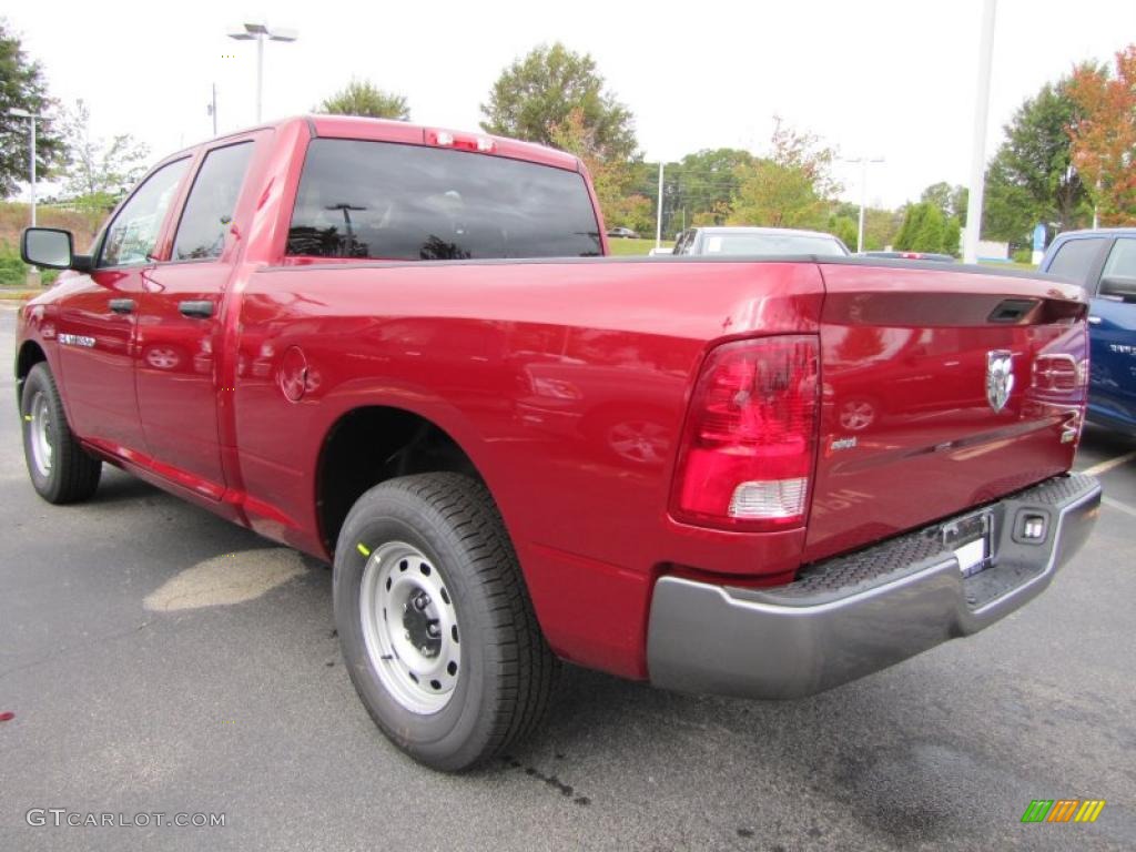 2011 Ram 1500 ST Quad Cab - Deep Cherry Red Crystal Pearl / Dark Slate Gray/Medium Graystone photo #2