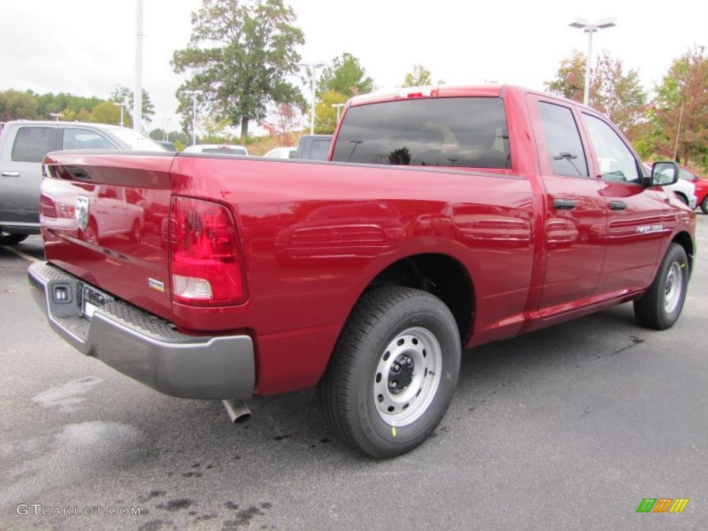 2011 Ram 1500 ST Quad Cab - Deep Cherry Red Crystal Pearl / Dark Slate Gray/Medium Graystone photo #3