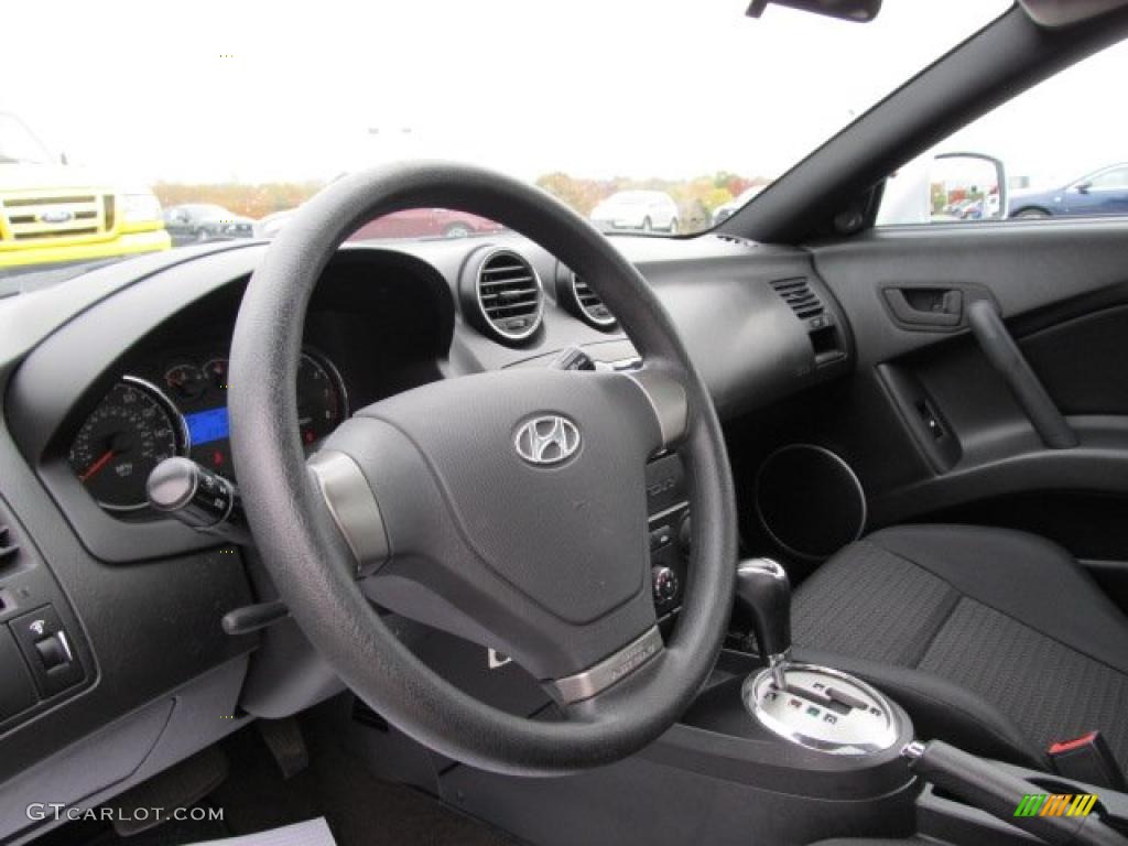 Black Interior 2007 Hyundai Tiburon GS Photo #38716671