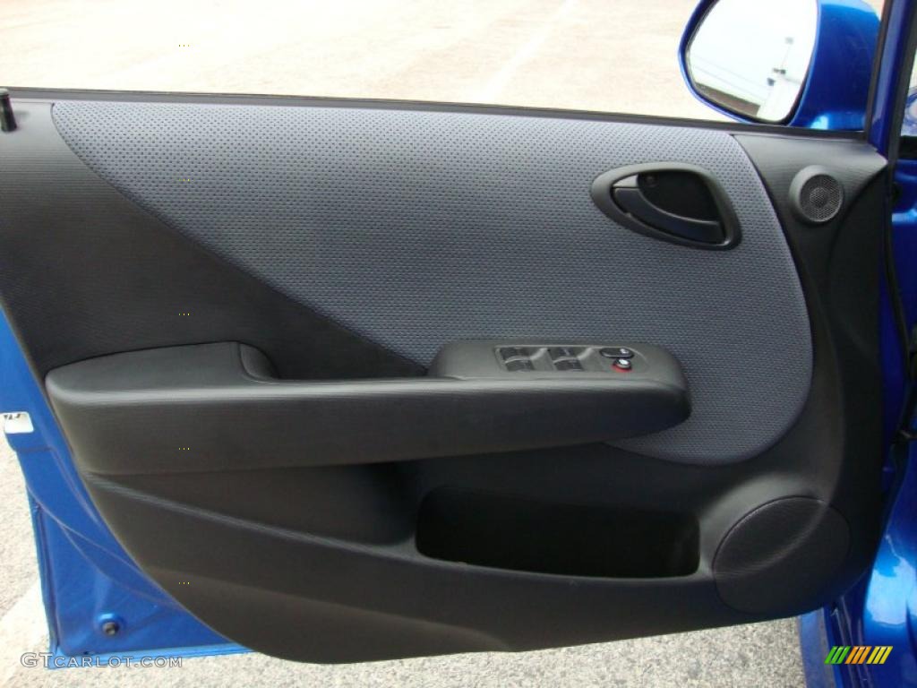 2008 Honda Fit Sport Black/Grey Door Panel Photo #38717667