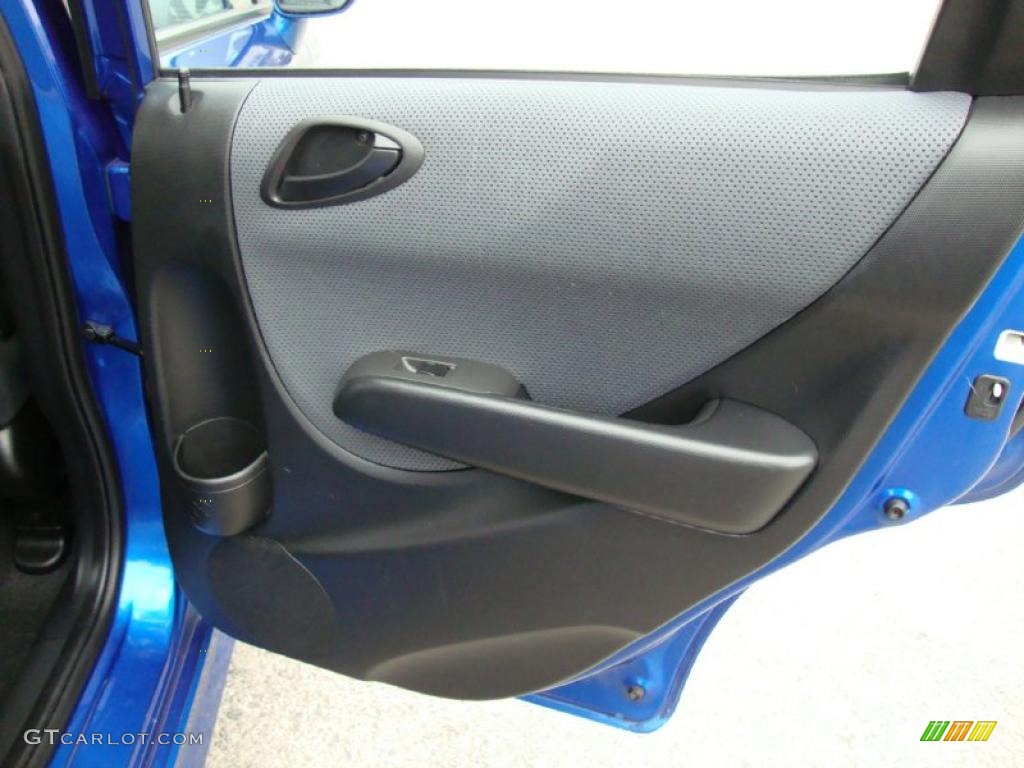 2008 Honda Fit Sport Black/Grey Door Panel Photo #38717807