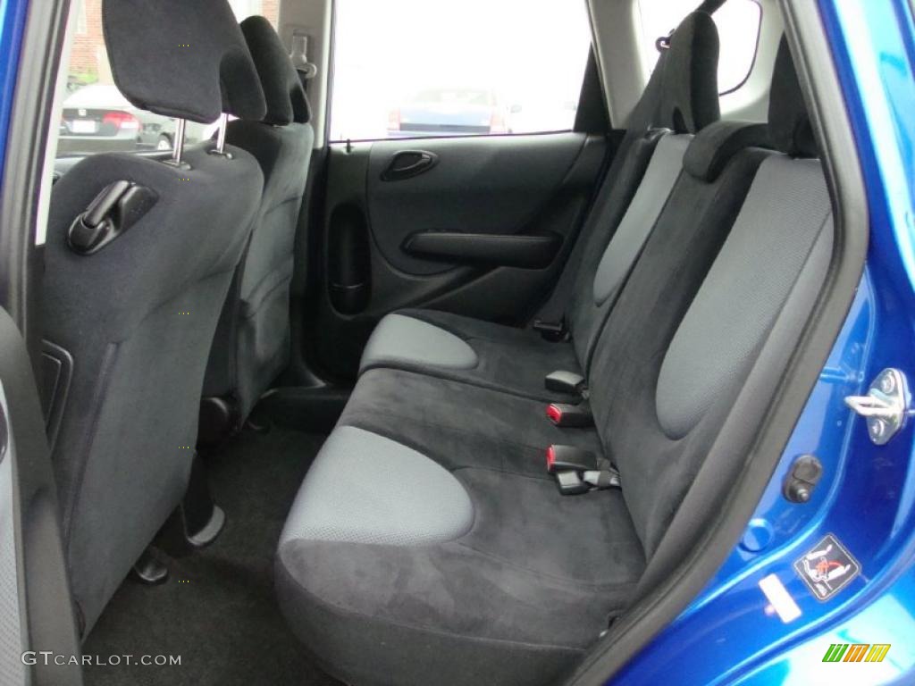 Black/Grey Interior 2008 Honda Fit Sport Photo #38717823