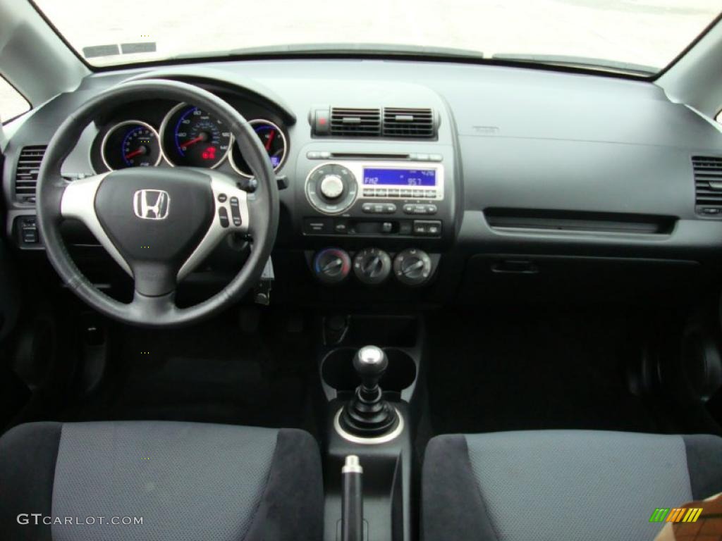 2008 Honda Fit Sport Black/Grey Dashboard Photo #38717855