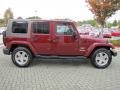 Red Rock Crystal Pearl 2009 Jeep Wrangler Unlimited Sahara Exterior