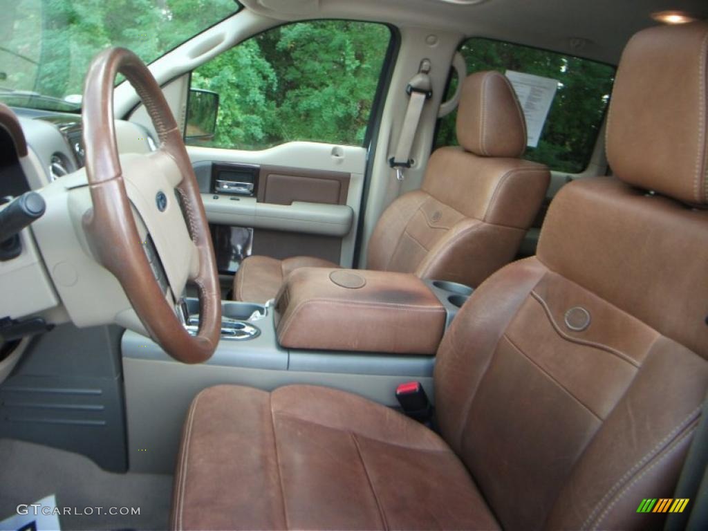 Tan/Castaño Leather Interior 2008 Ford F150 King Ranch SuperCrew 4x4 Photo #38720123