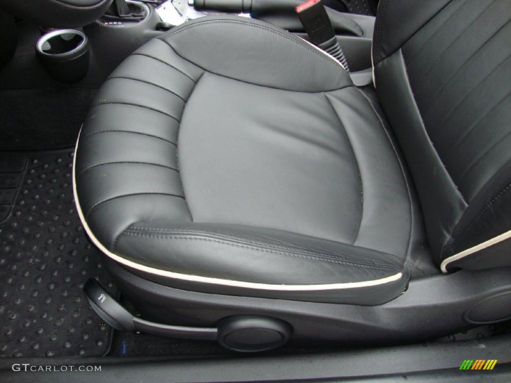 Lounge Carbon Black Leather Interior 2010 Mini Cooper S Convertible Photo #38721011