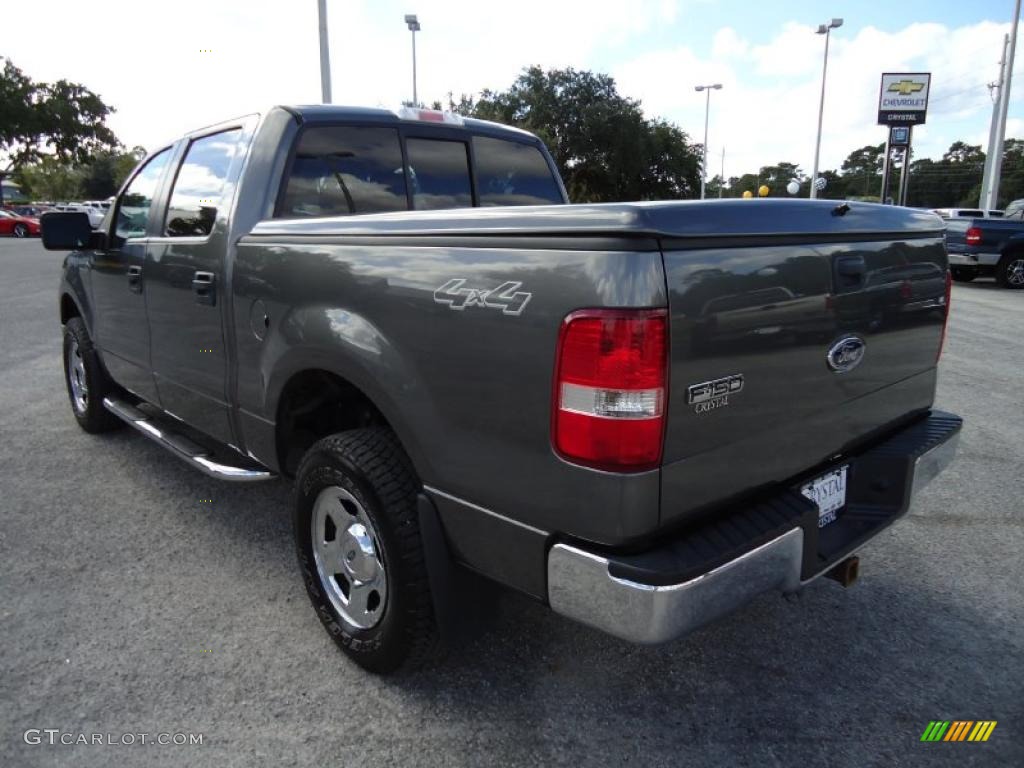 2005 F150 XLT SuperCrew 4x4 - Dark Shadow Grey Metallic / Medium Flint Grey photo #3
