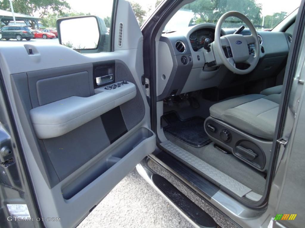 2005 F150 XLT SuperCrew 4x4 - Dark Shadow Grey Metallic / Medium Flint Grey photo #4