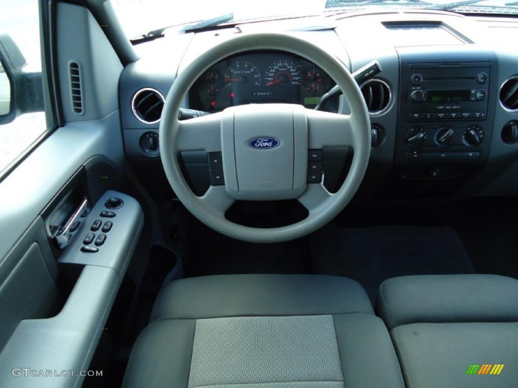 2005 F150 XLT SuperCrew 4x4 - Dark Shadow Grey Metallic / Medium Flint Grey photo #9
