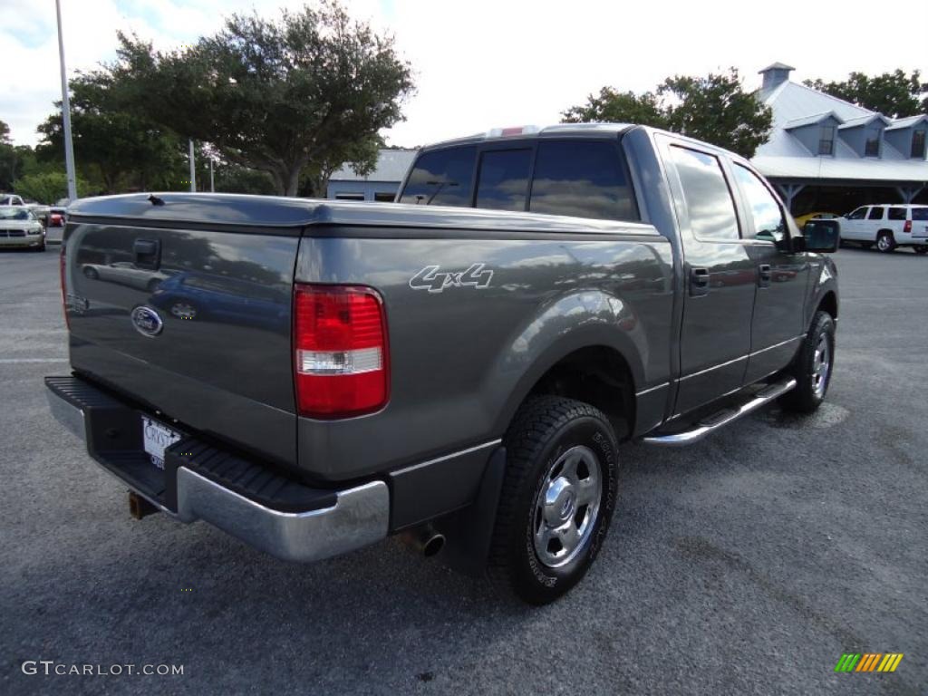 2005 F150 XLT SuperCrew 4x4 - Dark Shadow Grey Metallic / Medium Flint Grey photo #12