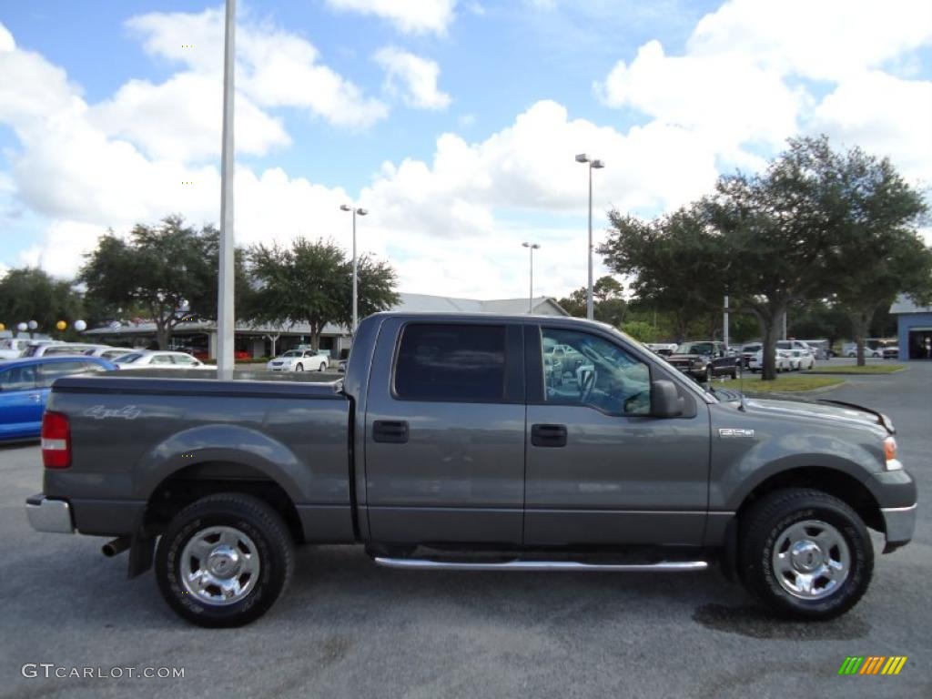 2005 F150 XLT SuperCrew 4x4 - Dark Shadow Grey Metallic / Medium Flint Grey photo #13
