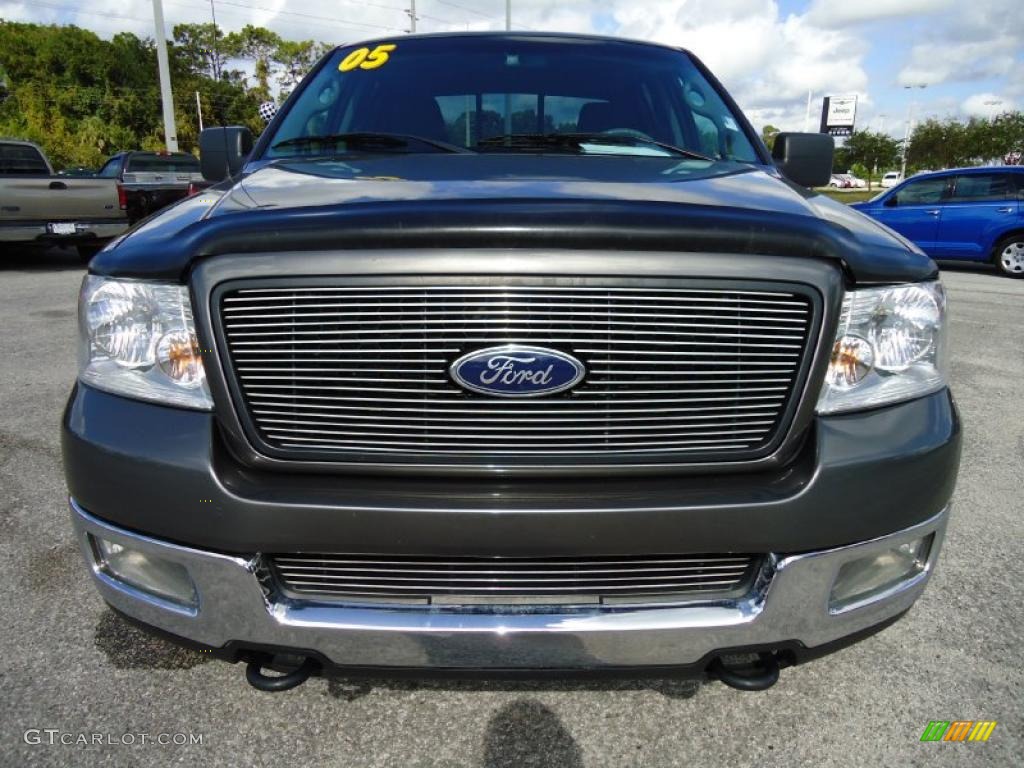 2005 F150 XLT SuperCrew 4x4 - Dark Shadow Grey Metallic / Medium Flint Grey photo #21