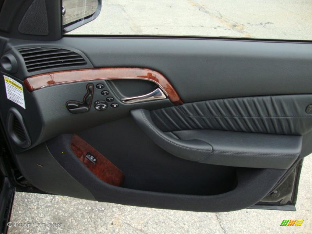 2005 Mercedes-Benz S 500 4Matic Sedan Charcoal Door Panel Photo #38722895