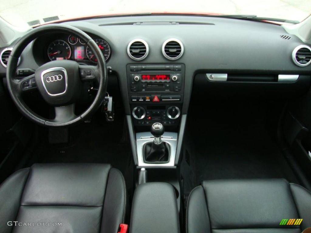 2006 Audi A3 2.0T Black Dashboard Photo #38724663