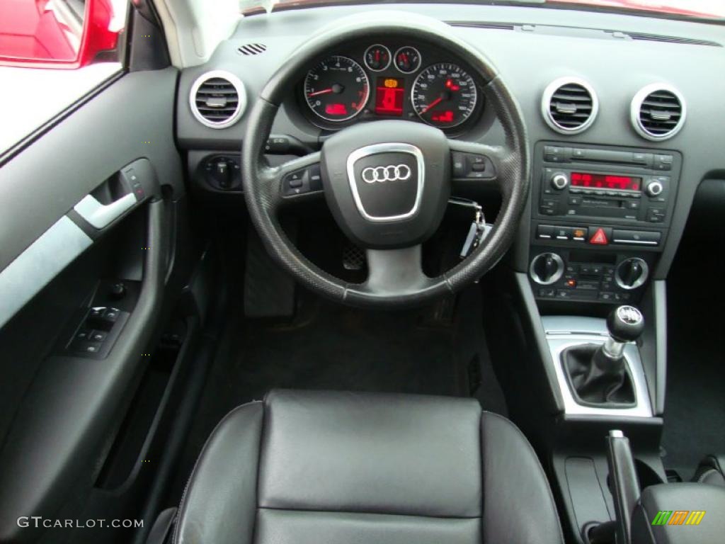 2006 Audi A3 2.0T Black Dashboard Photo #38724679