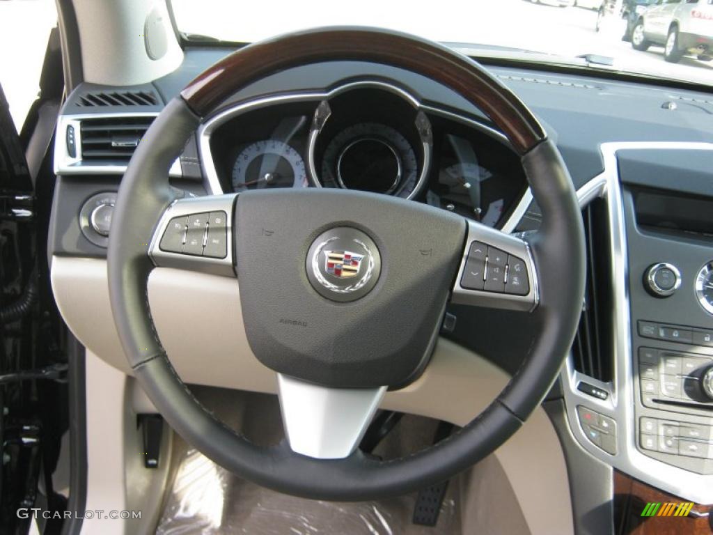 2011 Cadillac SRX FWD Shale/Ebony Steering Wheel Photo #38726027