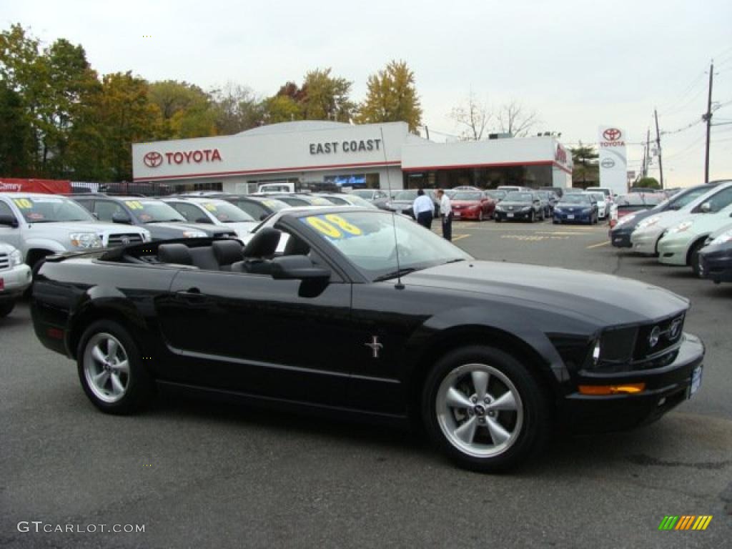 2008 Mustang V6 Premium Convertible - Black / Dark Charcoal photo #1