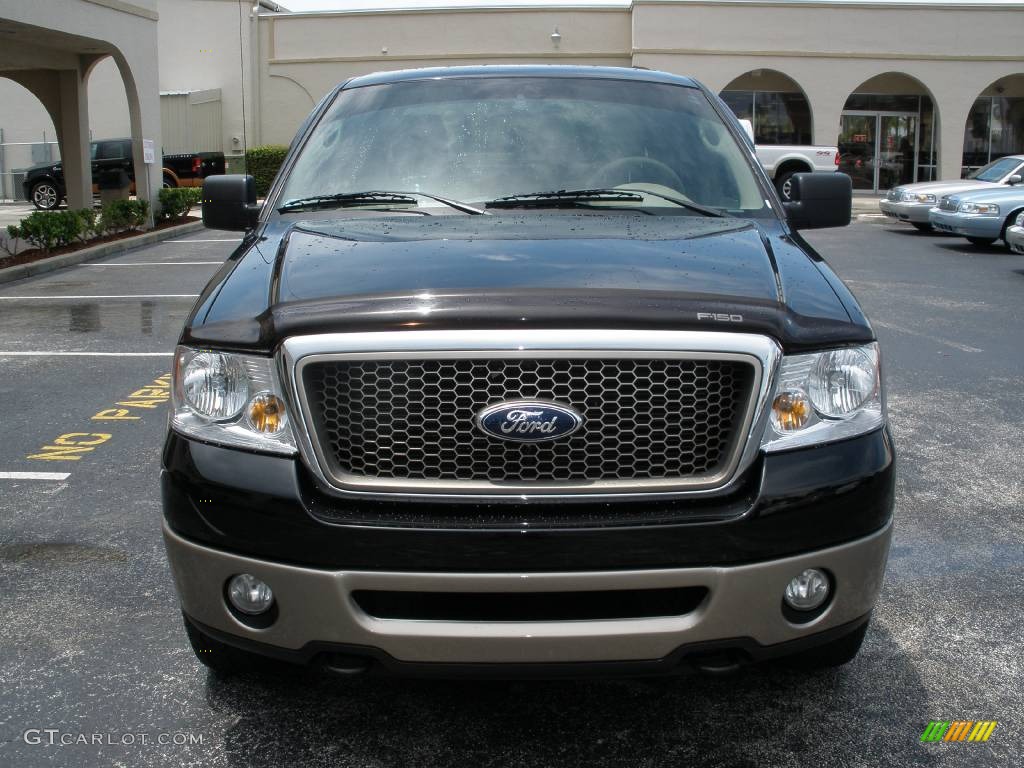 2006 F150 Lariat SuperCrew 4x4 - Black / Tan photo #3