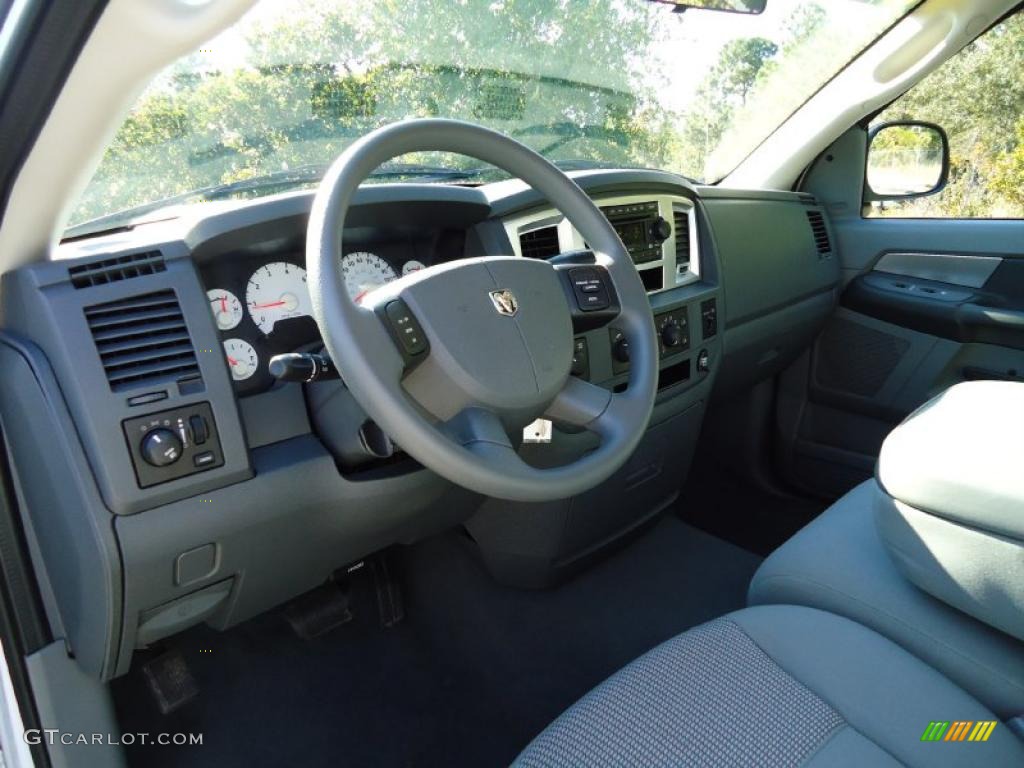 Medium Slate Gray Interior 2007 Dodge Ram 1500 ST Regular Cab 4x4 Photo #38727147