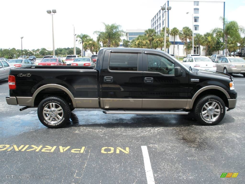 2006 F150 Lariat SuperCrew 4x4 - Black / Tan photo #5