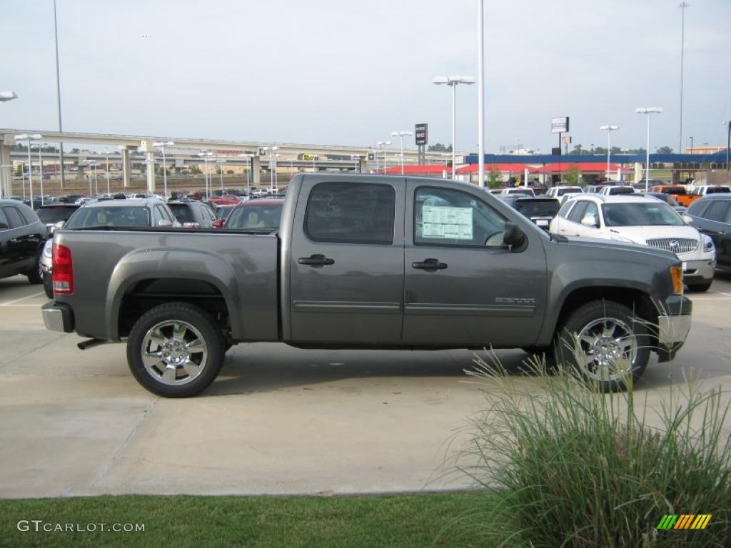 Gray Green Metallic 2011 GMC Sierra 1500 SLE Crew Cab Exterior Photo #38728515