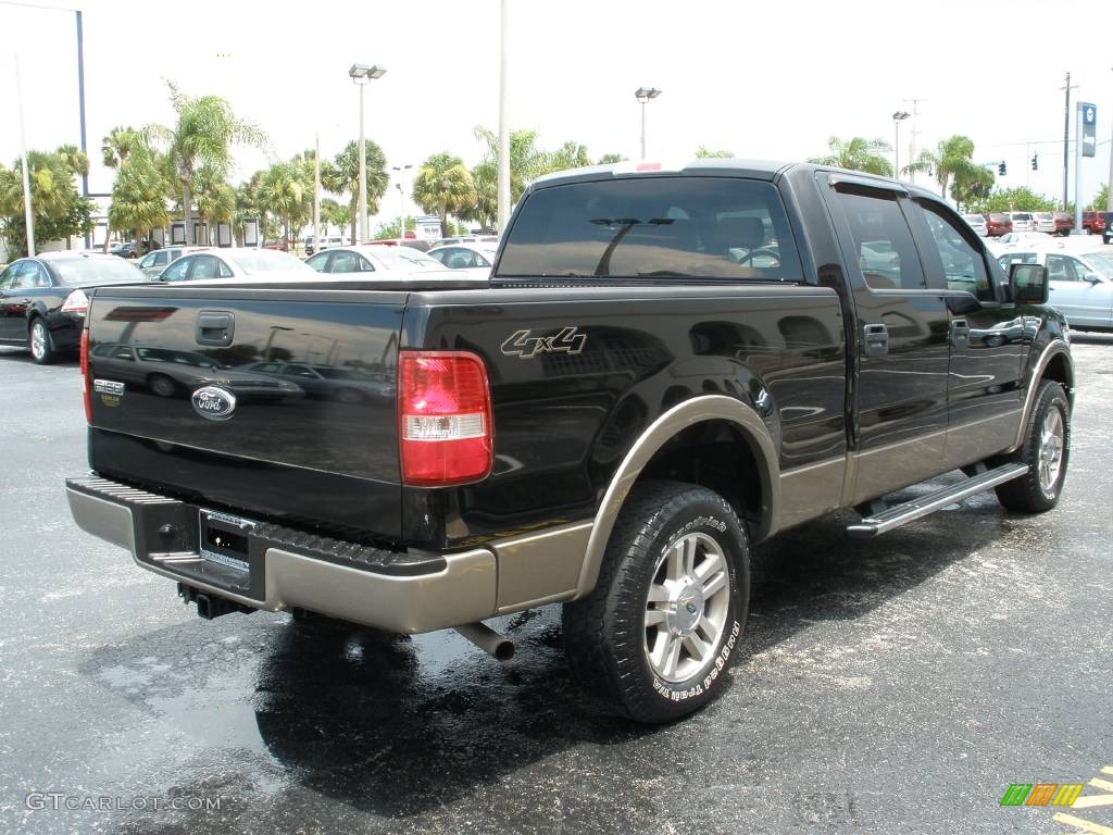 2006 F150 Lariat SuperCrew 4x4 - Black / Tan photo #6