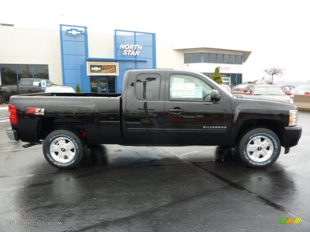 2011 Silverado 1500 LT Extended Cab 4x4 - Black / Ebony photo #11