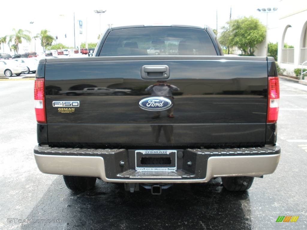 2006 F150 Lariat SuperCrew 4x4 - Black / Tan photo #7