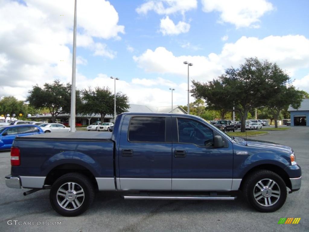 2005 F150 XLT SuperCrew - Medium Wedgewood Blue Metallic / Medium Flint/Dark Flint Grey photo #13