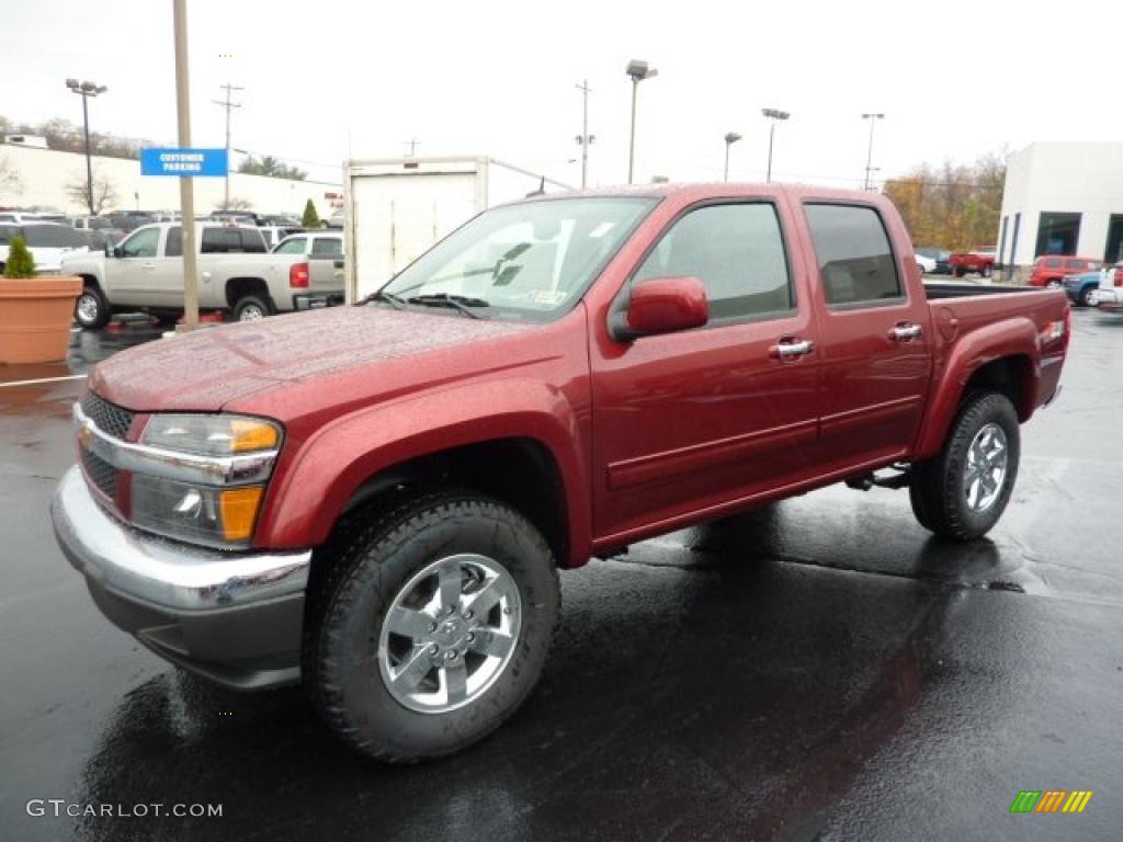 Cardinal Red Metallic 2011 Chevrolet Colorado LT Crew Cab 4x4 Exterior Photo #38729591