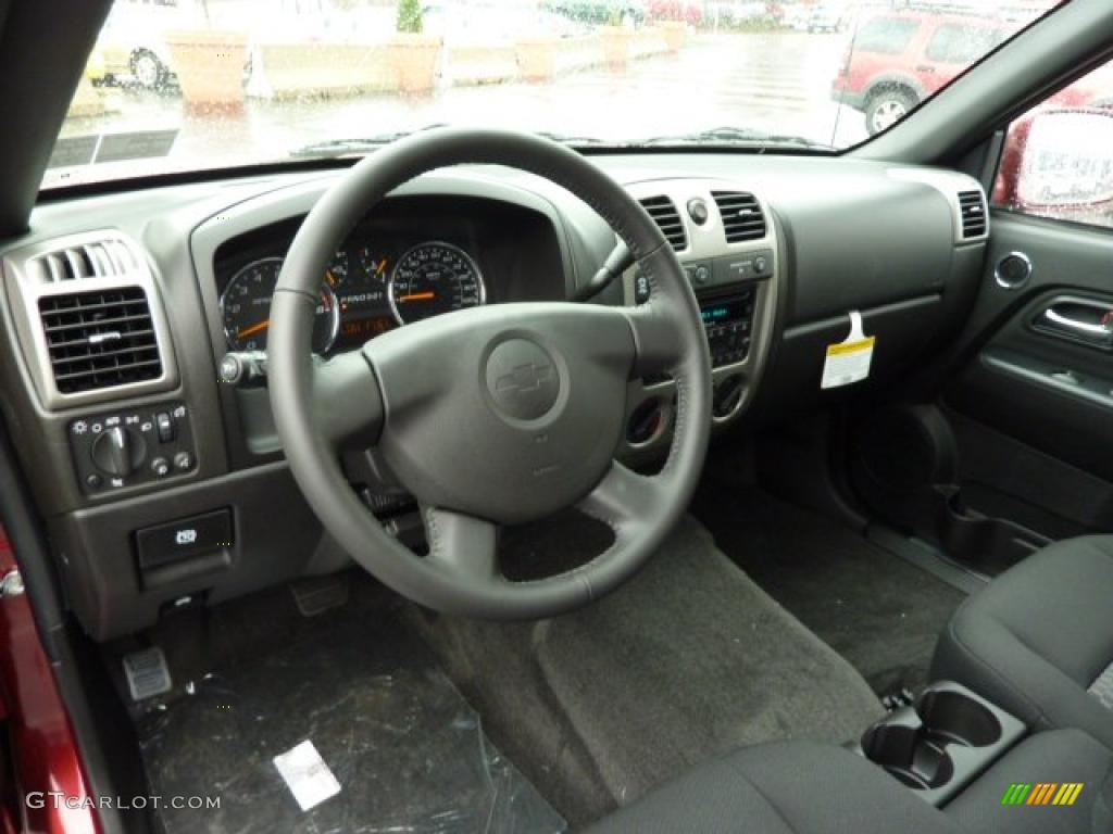 Ebony Interior 2011 Chevrolet Colorado LT Crew Cab 4x4 Photo #38729735