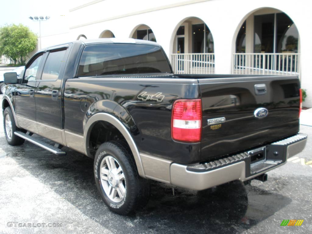 2006 F150 Lariat SuperCrew 4x4 - Black / Tan photo #9